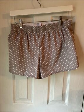 Jadelynn Brooke Taupe Polka Dot Athletic Shorts